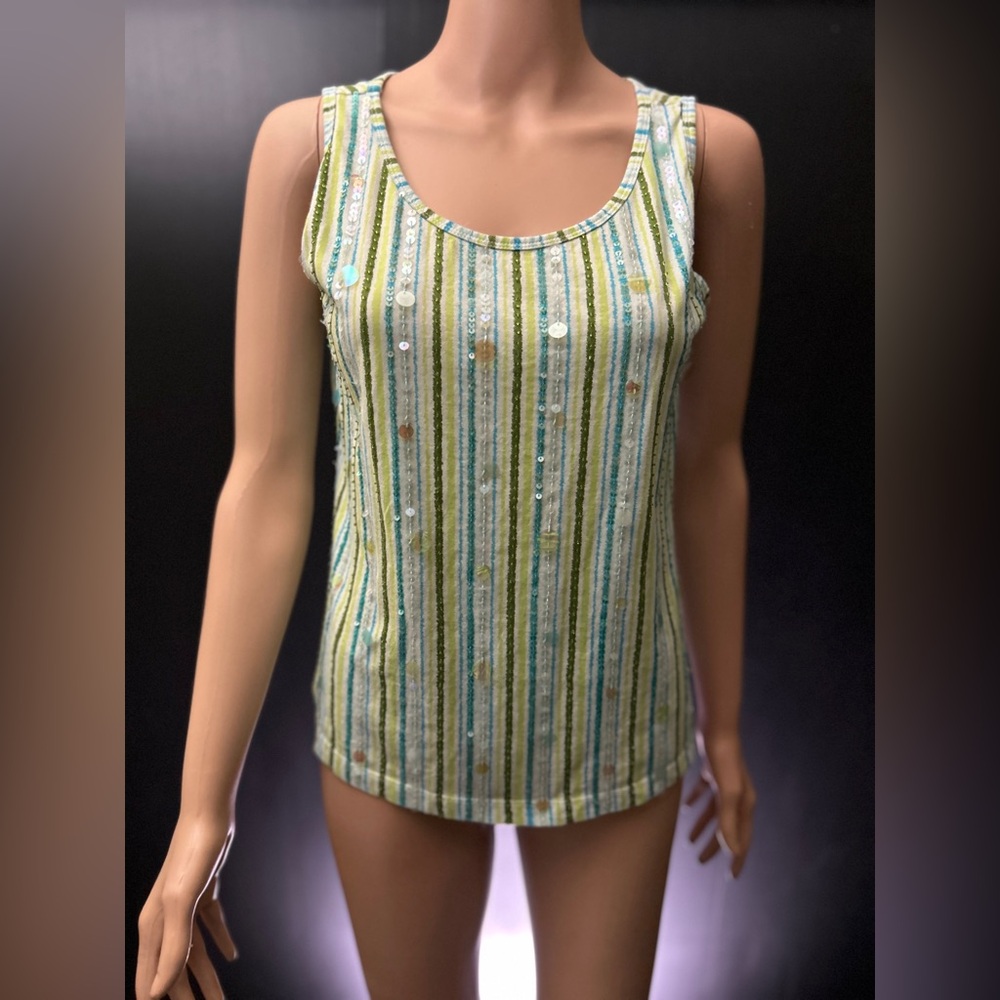 Usindo Green Striped Top size S